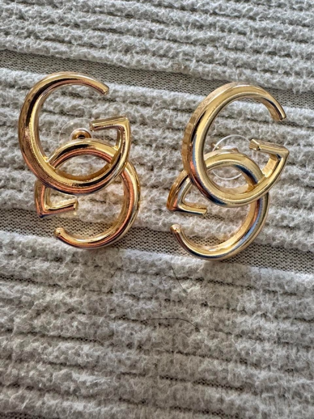 Abstract gold vintage style earrings